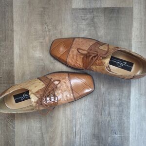 Giorgio Brutini Men's Brown and Tan Oxfords